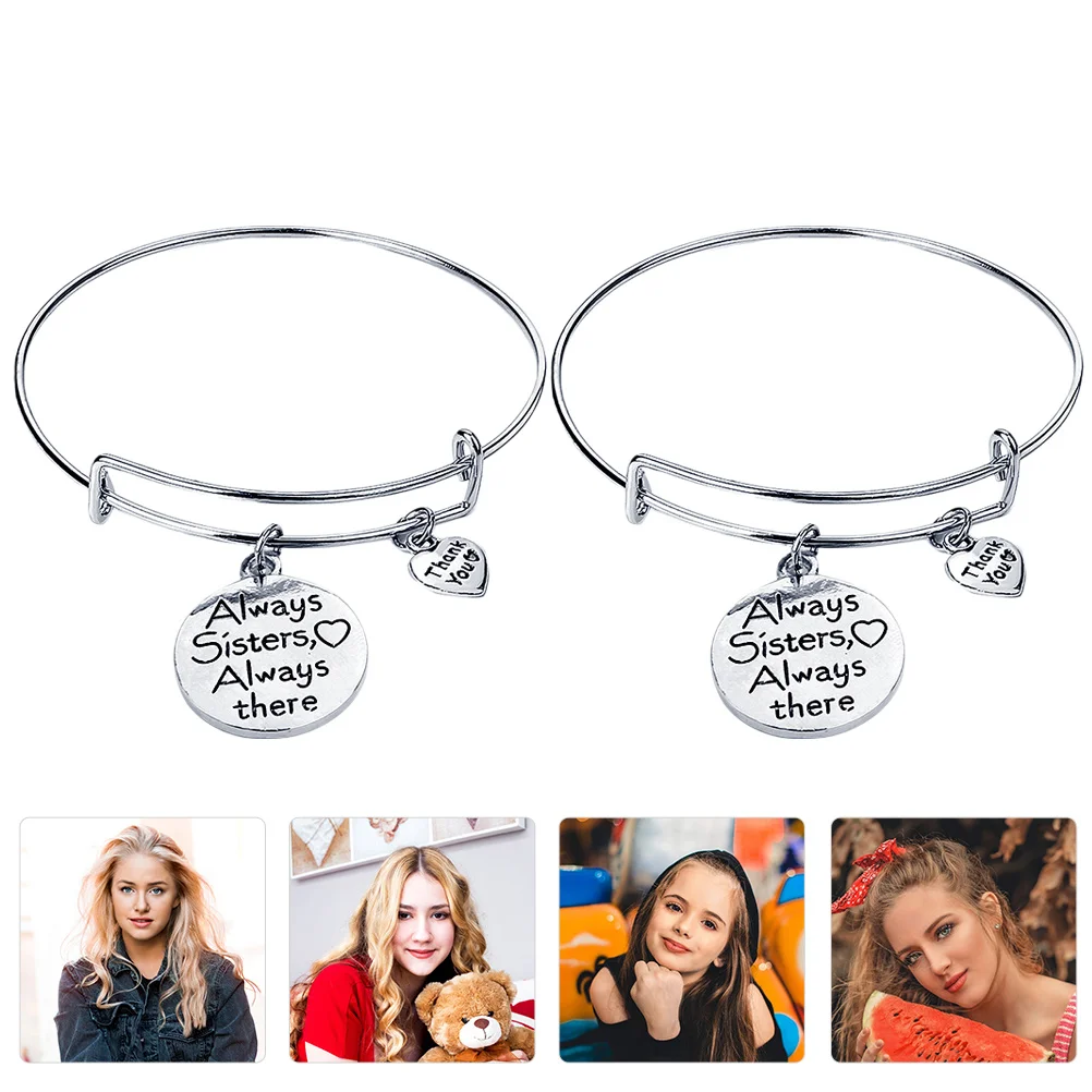 

Bracelet Sister Forever Friend Bracelets Sisters Jewelry Bangle Inspirational Wrist Woman Best Charmsset Friendshipchain Always