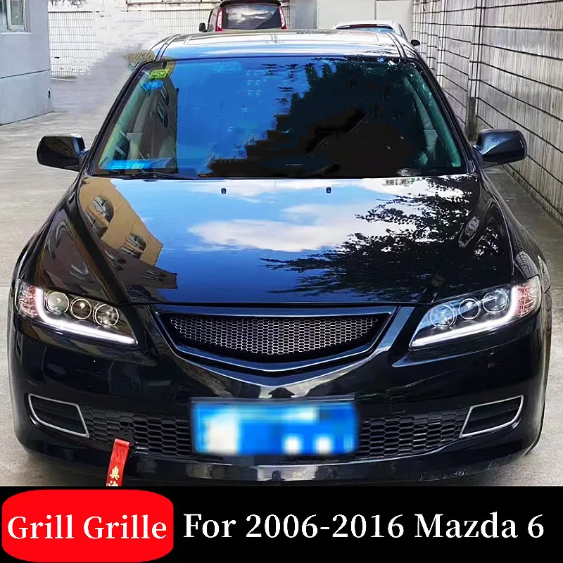 Передний бампер для автомобиля Mazda 6 2006-2016 нижняя сетка Черная решетка гриля