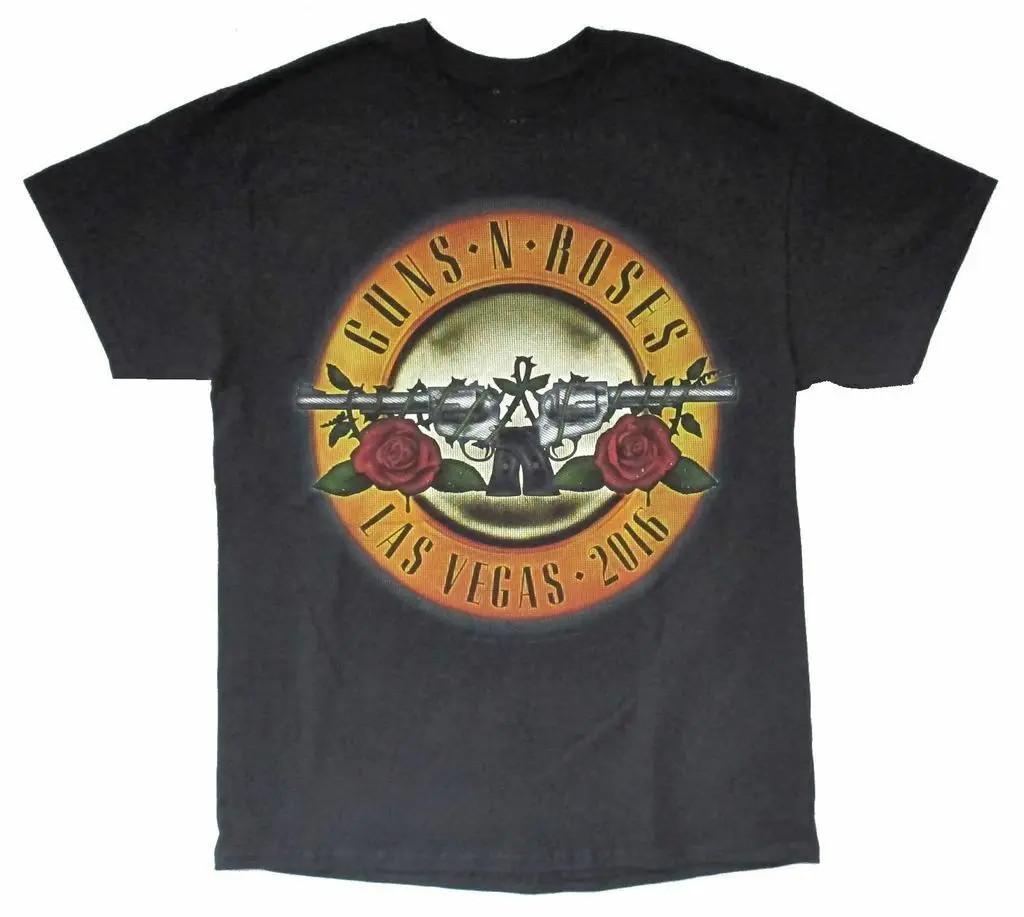 

Guns N Roses Las Vegas 2016 Event Tour Black T Shirt New GnR