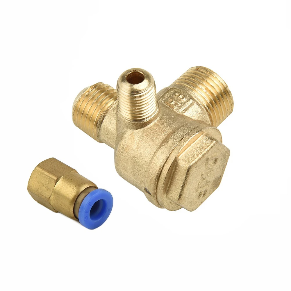 

Air Compressor Check Valve Air Cut Off Valve 10x14x16mm Brass Compression Resistant Resis-Corrosion For Oil-Free Air Compressor