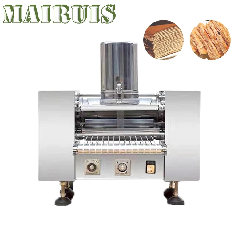 

2023 Commercial Automatic Mini Mille Crepe Wrapper Cake Machine Mango Durian Thousand Layer Spring Roll Pancake Making Maker