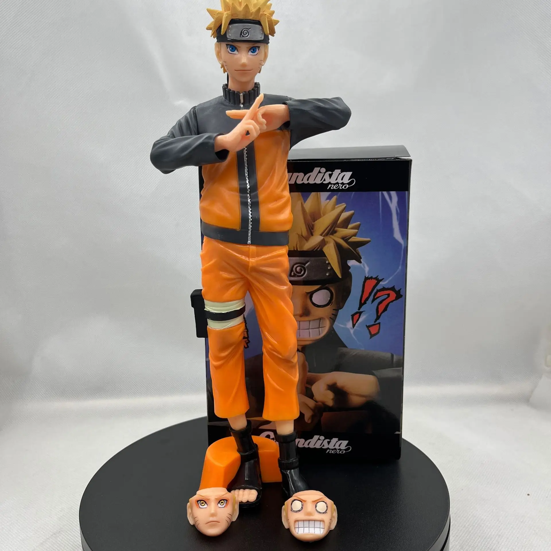 

27cm Uzumaki Naruto Shippuden Gk Figure Model Anime Uzumaki-naruto Mode Figurine Changeable Face Action Statue Collectible Toy