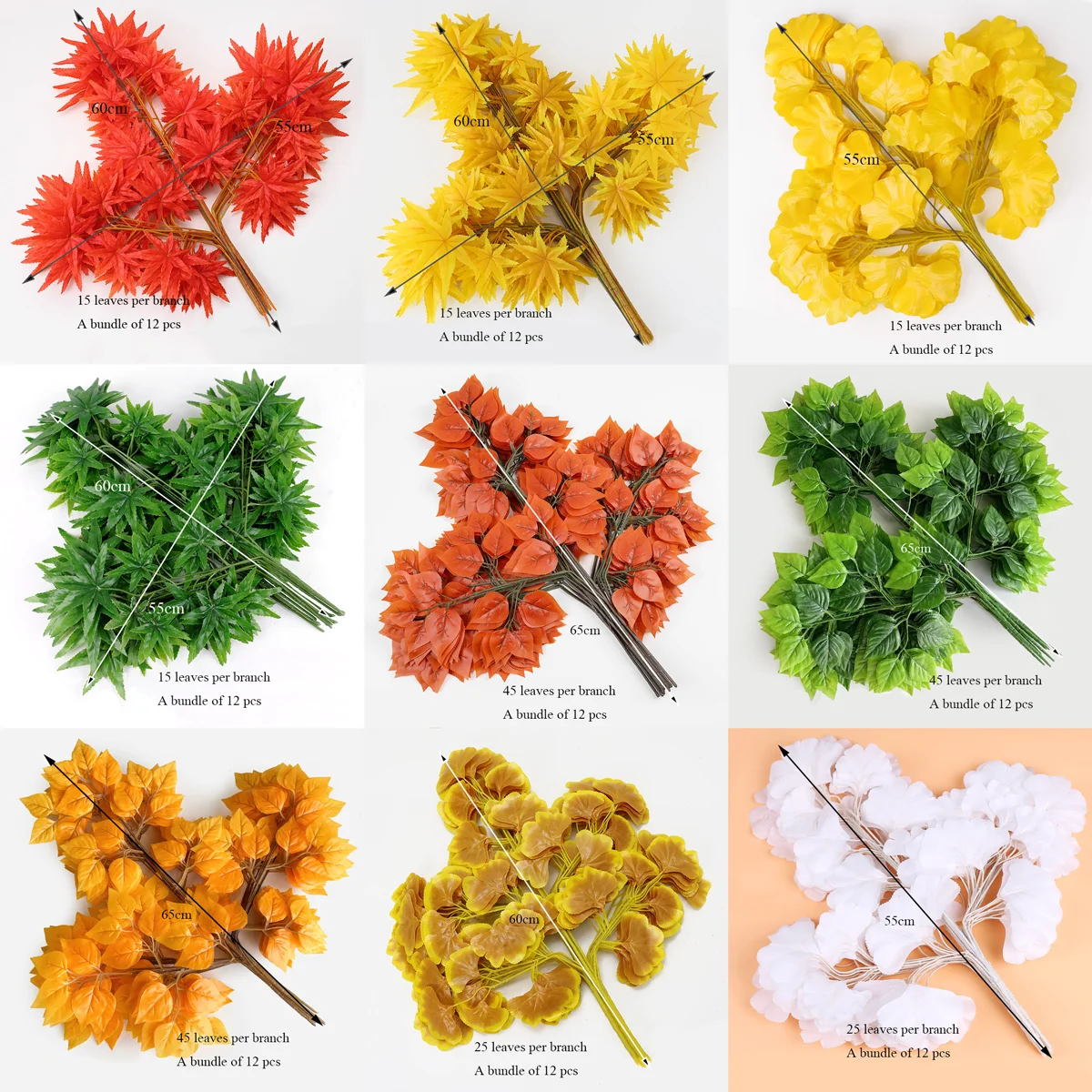 12 шт./лот искусственные бамбуковые листья сделай сам пластиковые для украшения