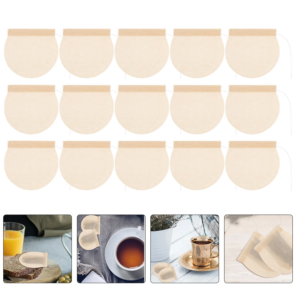 100Pcs Drawstring Leaf Empty Tea Bags For Loose Tea Loose Tea Bags Tea Sachets For Loose Tea for Home Coffee