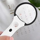 Оптический прибор с подсветкой, лупа с 4 светодиодами для пайки, ремонта, рабочего стола, инструмент для осмотра банкнот