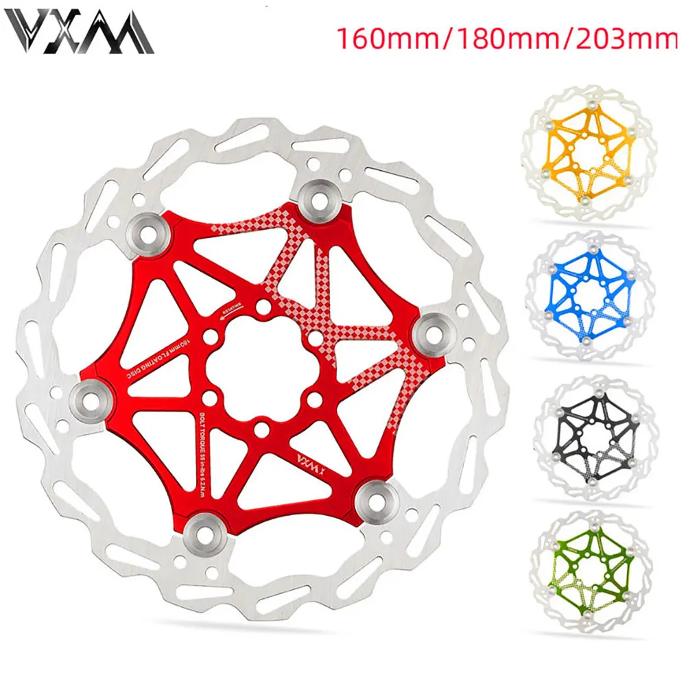 

VXM Mountain Bike Floating Disc Brake Pad MTB Bicycle Rotors160mm 180mm 203mm Six-nail Disc Rotor Floating Disc Brake Pads