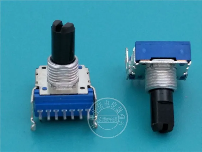 Горизонтальный двойной потенциометр RK1413G 142, ручка C502 C5K с длиной резьбы 15 мм F 7 футов
