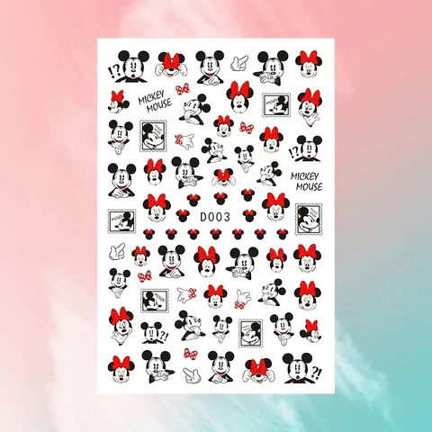 1tk Disney koomiksi küünte kleebised hulgimüügi veekindel pasta küünte kunsti kleebis Princess Miki anime seeria küünte kaunistamine