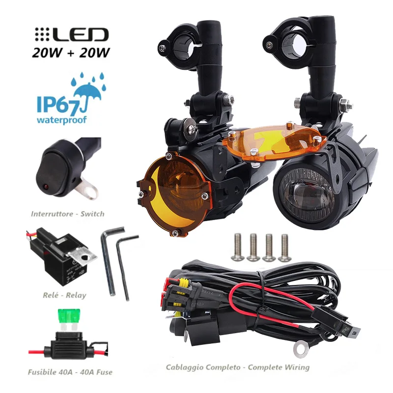

Фары Для Мотоциклов R1200GS Дополнительные Фары Для BMW R1200GS F850GS F750GS 1250GS LC ADV Белый И Желтый Свет 40 Вт