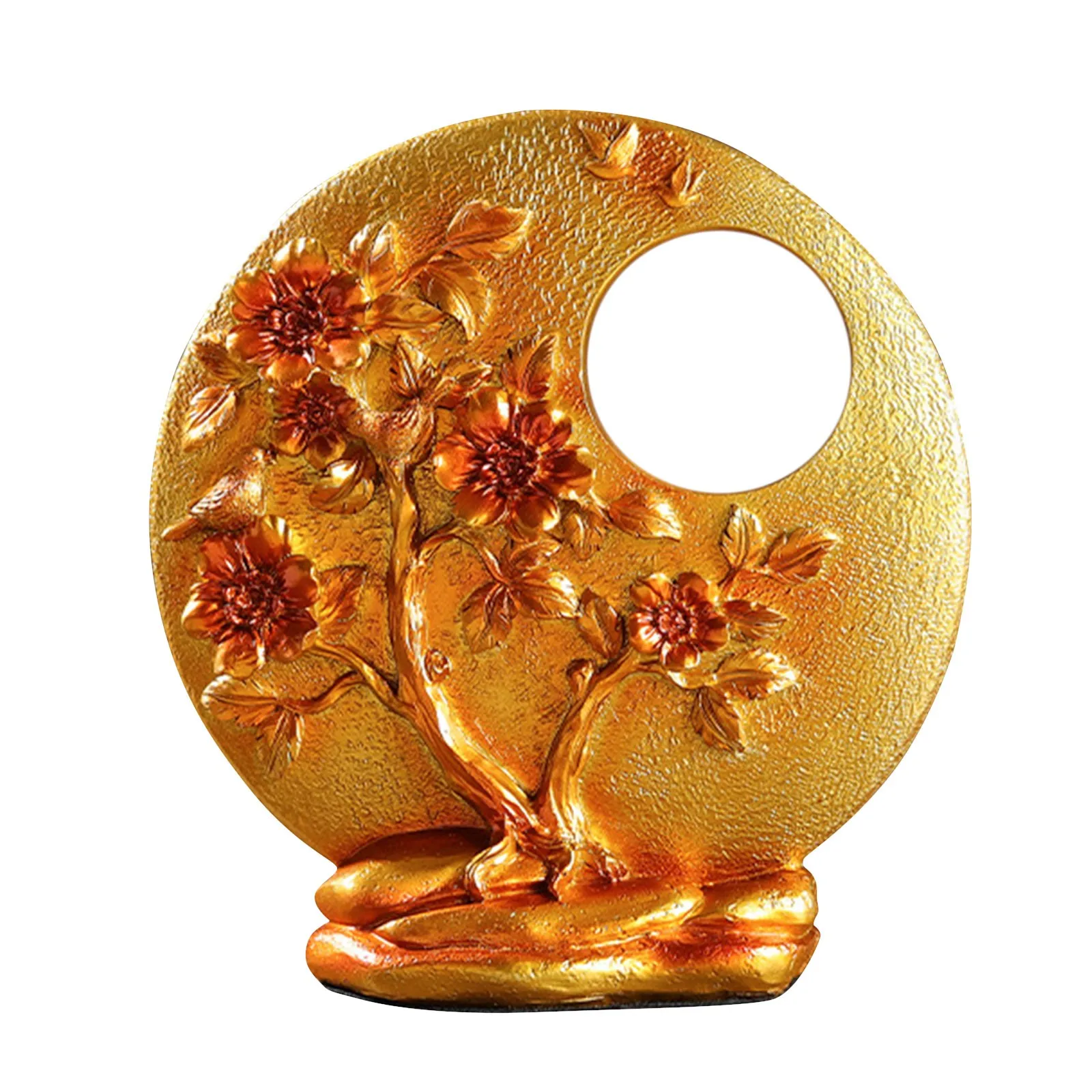 

Vintage Flower Hand-carved Resin Material Suitable For Unique Gifts Room Figurines Desktop Decoration Ancient Chinese Style