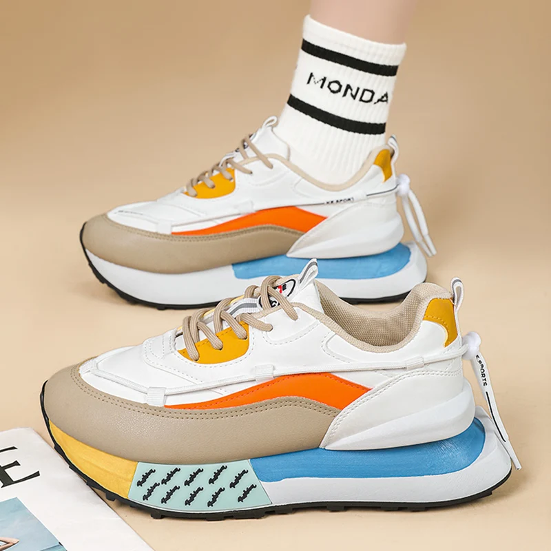 Женские кроссовки на платформе повседневная обувь для тренировок Беговая