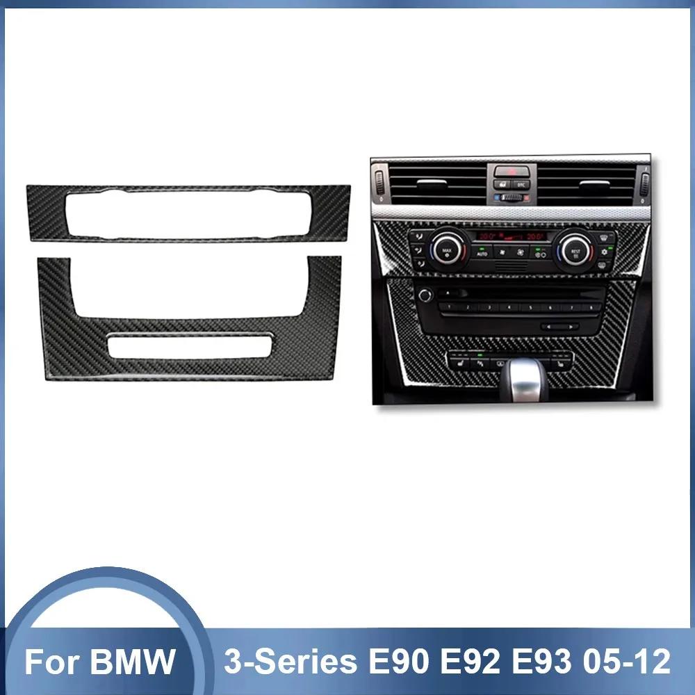 

Carbon Fiber Air Conditioning CD Control Panel Frame Cover For BMW 3Series E90 E92 E93 2005-2012 Car Accessories