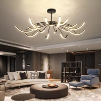 creative led ceiling chandelier various forms diy for living room bedroom lustre home fixture indoor lighting 36 96w gold black