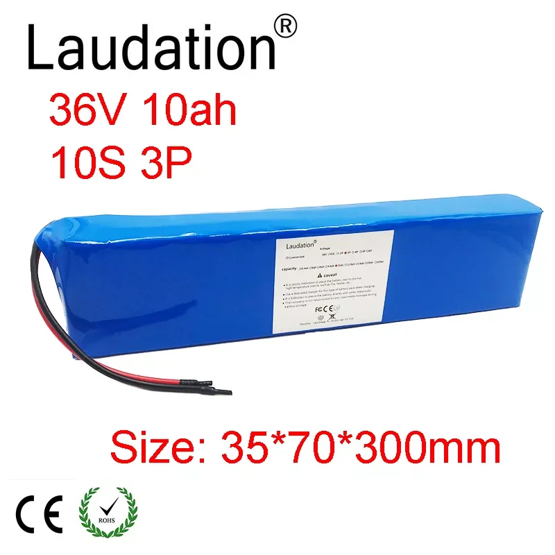 

36V 10ah Electric Bicycle Battery Pack 18650 Li-Ion Battery 10S3P 500W High Power And Capacity 42V Motorcycle Scooter With BMS