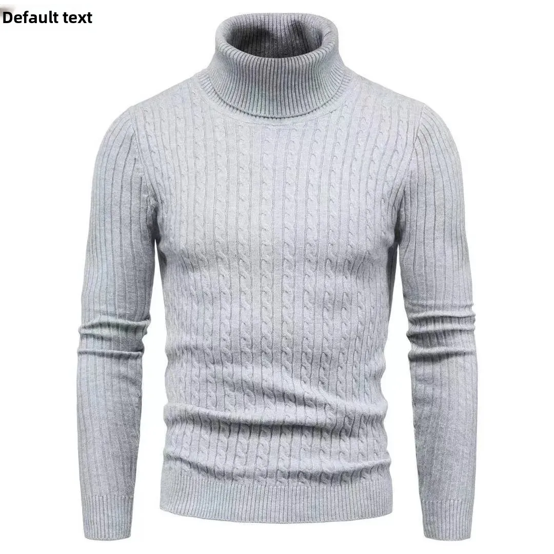 Осень/зима мужской свитер-поло/черепаховый воротник корейский стиль Slim Fit