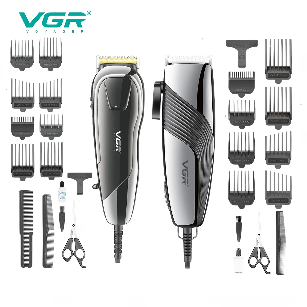 VGR Hair Clipper Professional Hair Cutting Machine Adjustable Barber Electric Hair Trimmer Wired Haircut Clipper for Men V-127