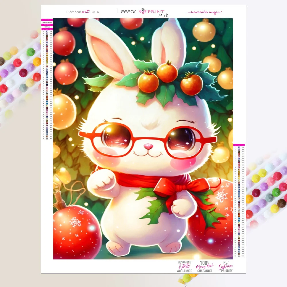 

5d Diy Diamond Painting Apple Rabbit Cartoon Mosaic Embroidery Cross Stitch Kit Year Of The Rabbit Home Decor Gifts For Friends