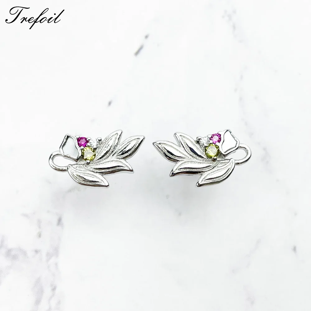 

Женские серьги-гвоздики из серебра 925 пробы с цветными камнями