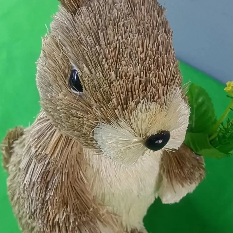 Лесной пасхальный подарок семья соломенных кроликов маленькое милое кумедное