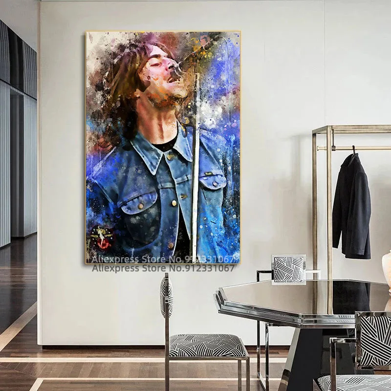 Лиам галлагер художественный плакат настенная Картина на холсте декоративная