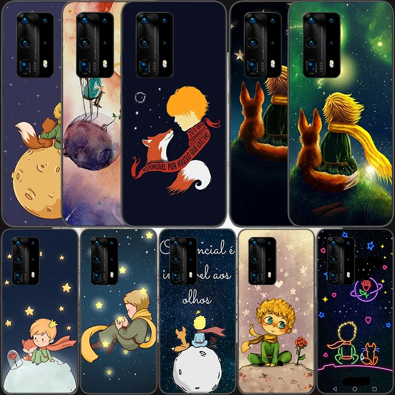 

Little Prince Watercolor Art Soft Clear Phone Case For Huawei P30 Lite P10 P20 P40 P50 Pro Mate 40 Pro 30 20 10 Lite Cover Silic
