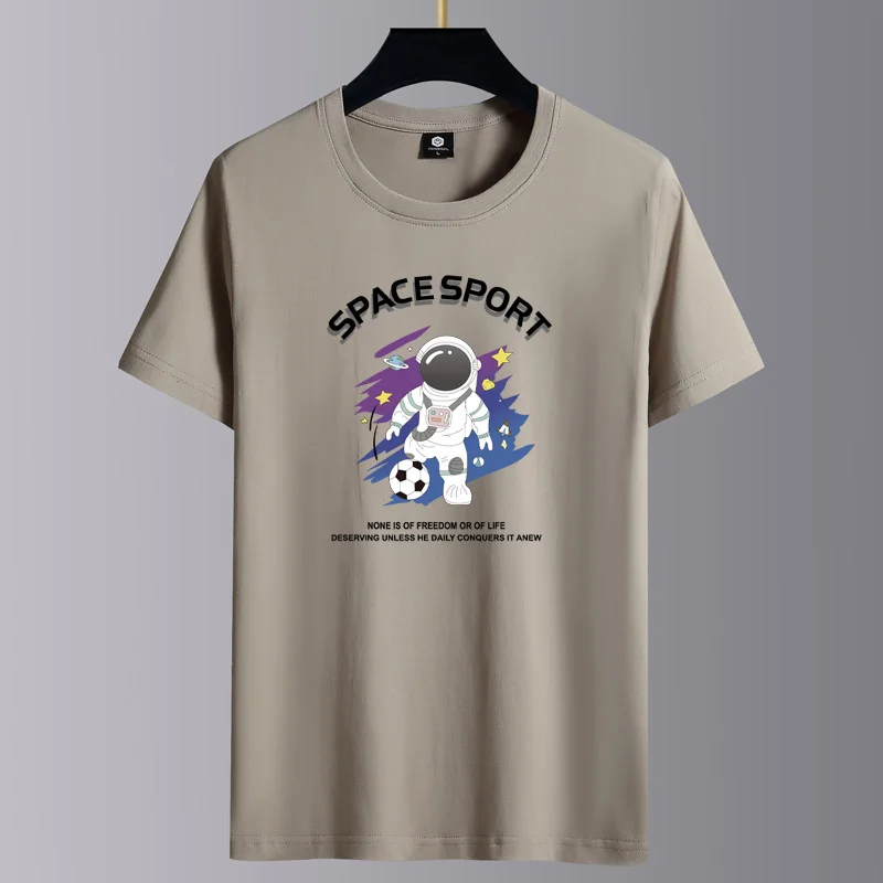 

2023 NEW Astronaut Printing 100% Cotton Men T Shirt Hip-Hop Cotton T-shirt O-neck Summer Male Causal Tshirts Fashion Loose Tees