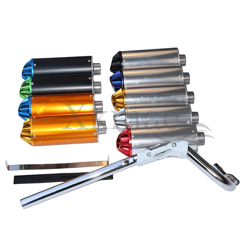 

Подходят для Honda XR50 CRF50 110cc 125cc 140cc грунт для велосипеда синяя выхлопная труба для мотоцикла с одним выхлопом