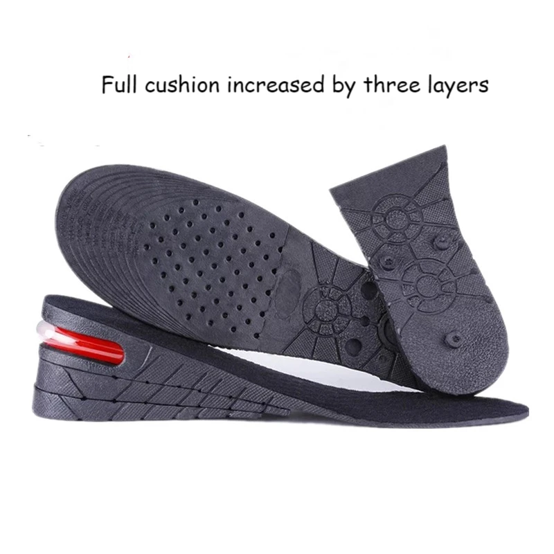 Invisible Air Cushion Heightening Pad Full Pad Three Layers, Four Layers And Pu Inner Heightening Insole Sports Shock Absorption
