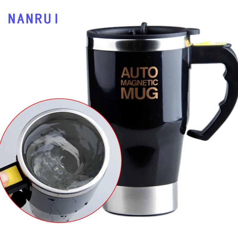 

400ml Self Stirring Mixing Cup Magnetic Coffee Milk Mixing Mug Mixer Stainless Steel Thermal Insulation Water Cup Drinkware