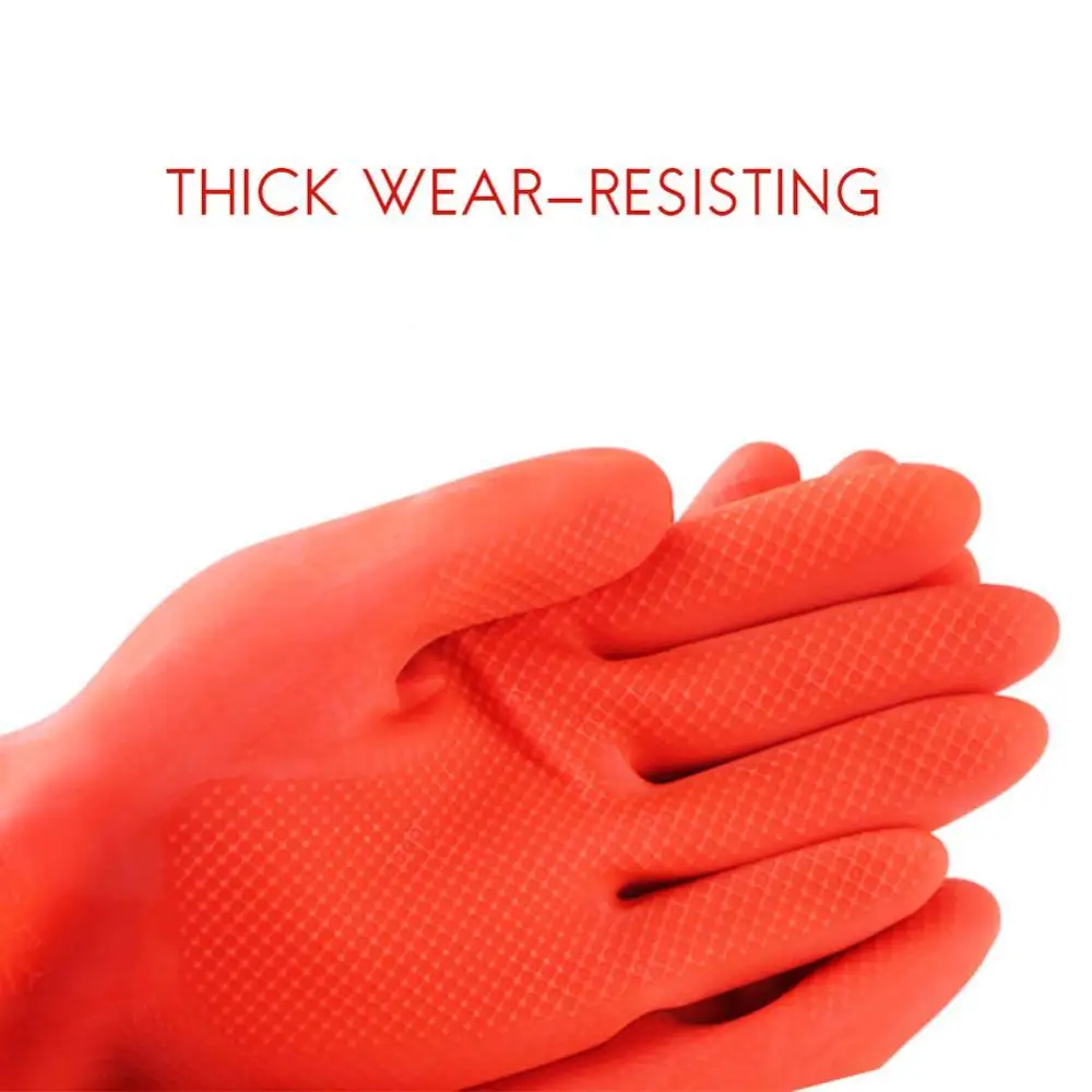 

55cm Kitchen Dish Washing Waterproof Non-slip Long Sleeve Latex Cleaning Gloves Household Silicone Dishwashing Gloves