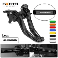 for kawasaki z 800 z800e 2013 2014 2015 2016 high quality motorcycle cnc adjustable short clutch brake levers with logo