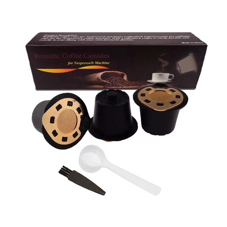 

AnneFish New Silver Gold Coffee Filters Stainless Steel Refillable Coffee Capsule Pod Dripper Basket Cup Cafeteira Accessories