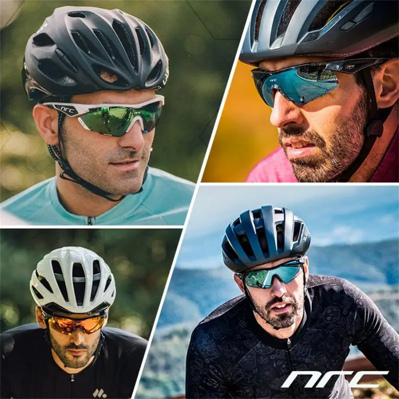 

NRC Cycling Glasses 3 Lenses Outdoor Sports Riding Glasses MTB Bike Windproof Dustproof Glasses For Fishing Men Women Eyewear