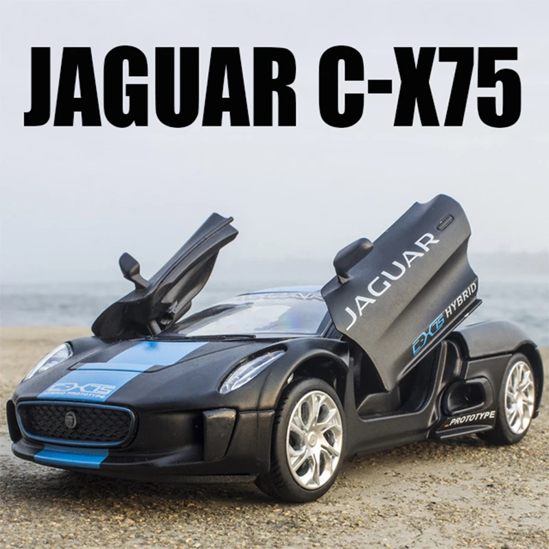 

New Hot 1:36 Alloy Car Model JAGUAR C-X75 Supercar Racing Miniature Diecast Metal Vehicle Boys Gifts Collection for Children Toy