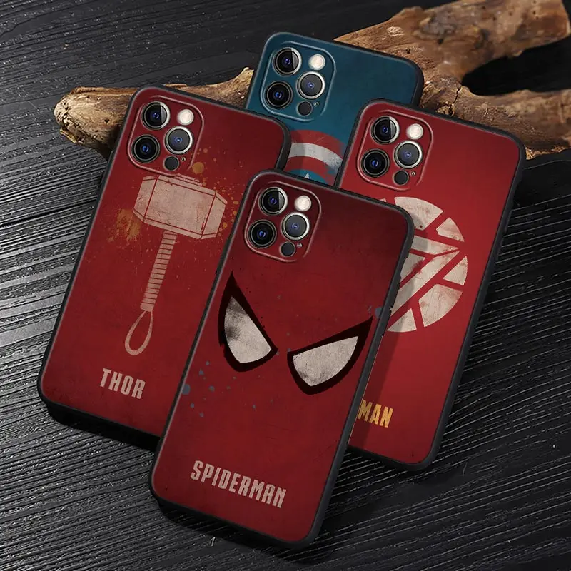 

The Avengers Marvel Super Heroes Logo Funda For iphone 14 Case For iPhone 11 12 13 14 Pro Max XS X XR 7 8 Plus 6S SE Cases Cover