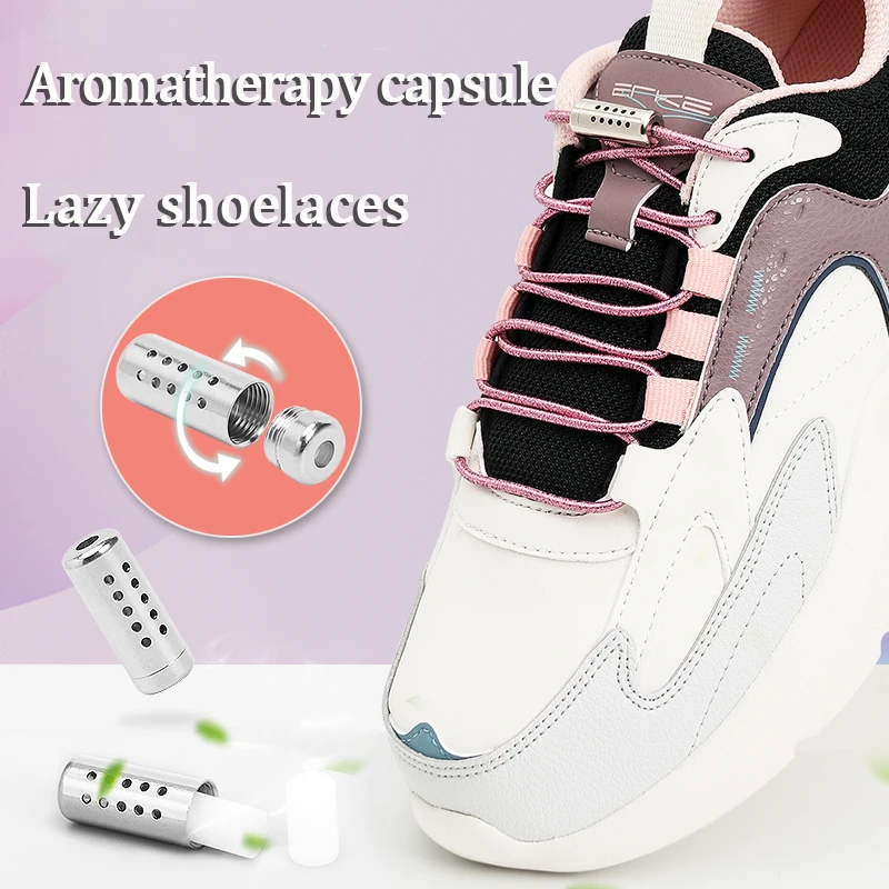 

Clean Air Elastic Laces Sneakers Aroma No Tie Shoelaces Flat Shoe Laces without Ties Kids Adult Shoelace One Size Fits All Shoes