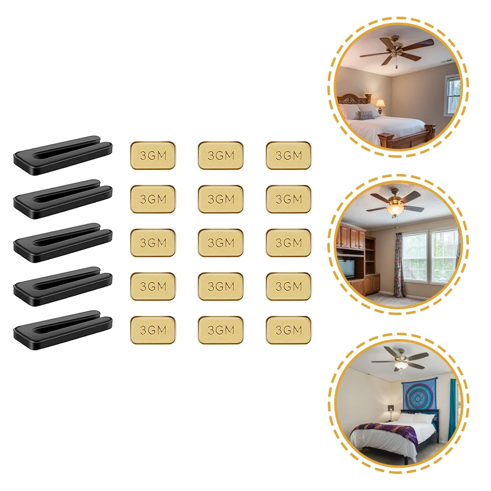 

5 Sets Fan Balancing Kit Balancing Clips and Self-adhesive Weight for Ceiling Fan
