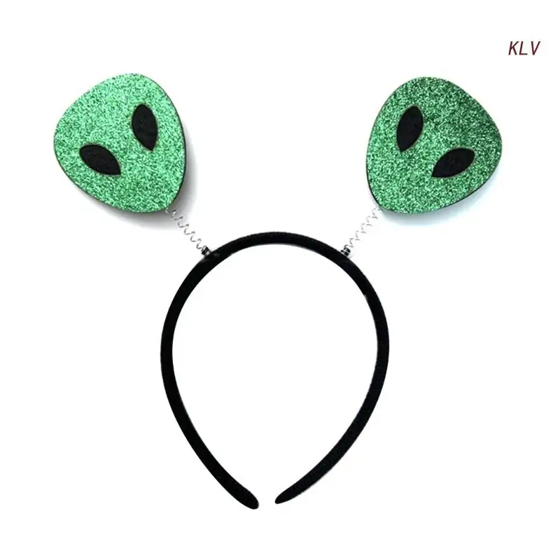 

Bouncing Sequins Alien Shape Headband Woman Students Cosplay Hairband Bouncing Alien Headbands Christmas Hair Hoop