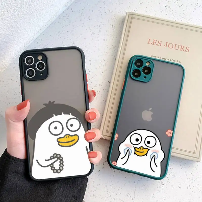 

Little Duck Liu Phone Case for iPhone X XR XS 7 8 Plus 11 12 13 pro MAX 13mini Translucent Matte Case