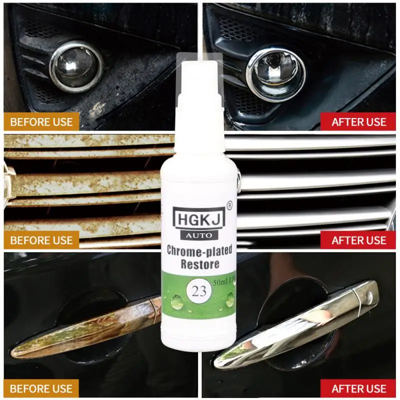 1 Pcs HGKJ-23-20ml Chrome Plate Retreading Agent Powerful All-Purpose Rust Cleaner Spray Derusting Spray Car Spray Cleaner TSLM1
