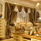 Шторы для гостиной роскошный дворец простой европейский стиль роскошный Лебедь шелк Бархат вилла столовая для двери в спальню, на кухню