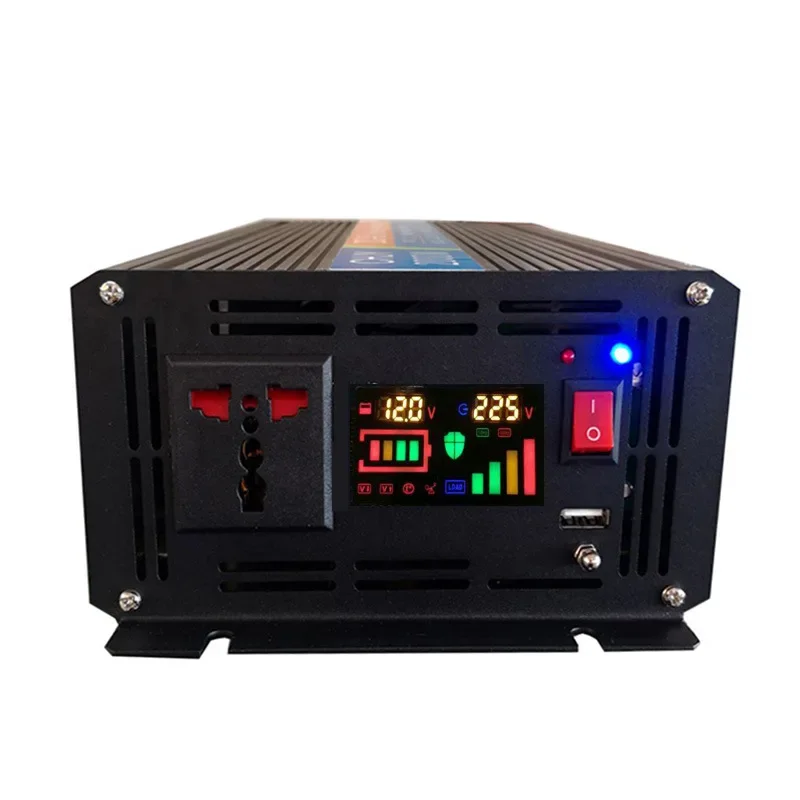 Синусоидальный инвертор Xinpai для домашнего автомобиля 1000 Вт 12 В 24 48 до ЖК-дисплей