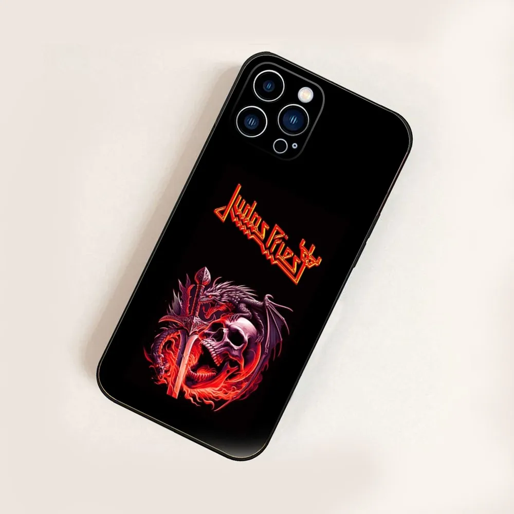 Чехол для телефона Rock J-Judas Band P-Priest iPhone 16 15 14 13 12 Mini 11 Pro XR X XS MAX 7 8 Plus силиконовый