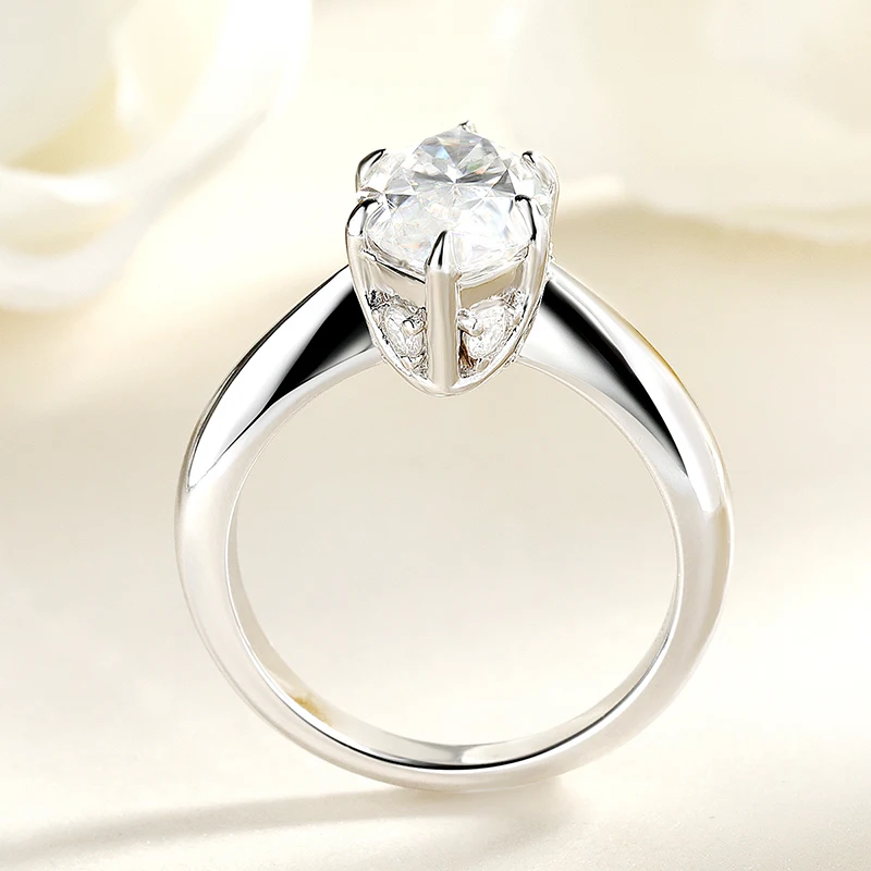 Кольцо Halaile D Color Marquise Cut из стерлингового серебра S925 с муассанитом и GRA модные