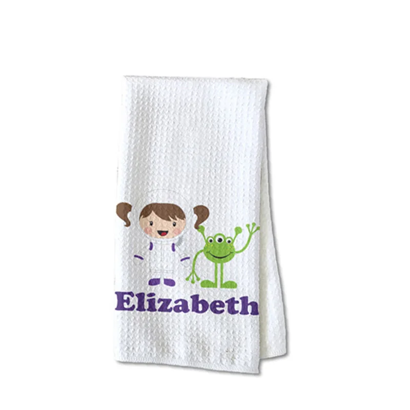 Blank Polyester Kitchen Clean Towels Blank Diy Waffle Towel For Bathroom