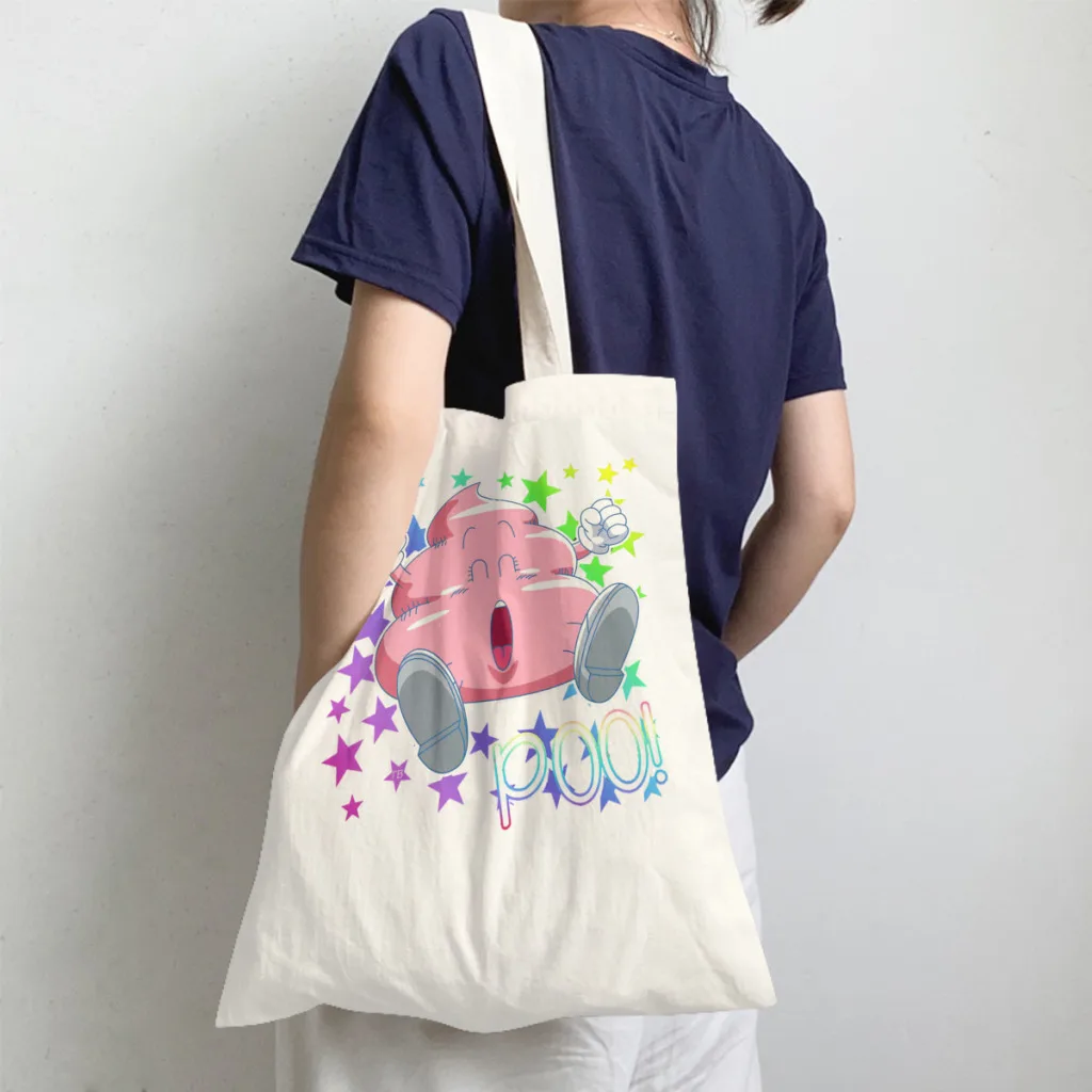 

Poop PatternHandbag Dr Slump Japanese Manga Shoulder Canvas Bag Adult Storage Pocket Travel Shopper HandBag Large Tote Bag
