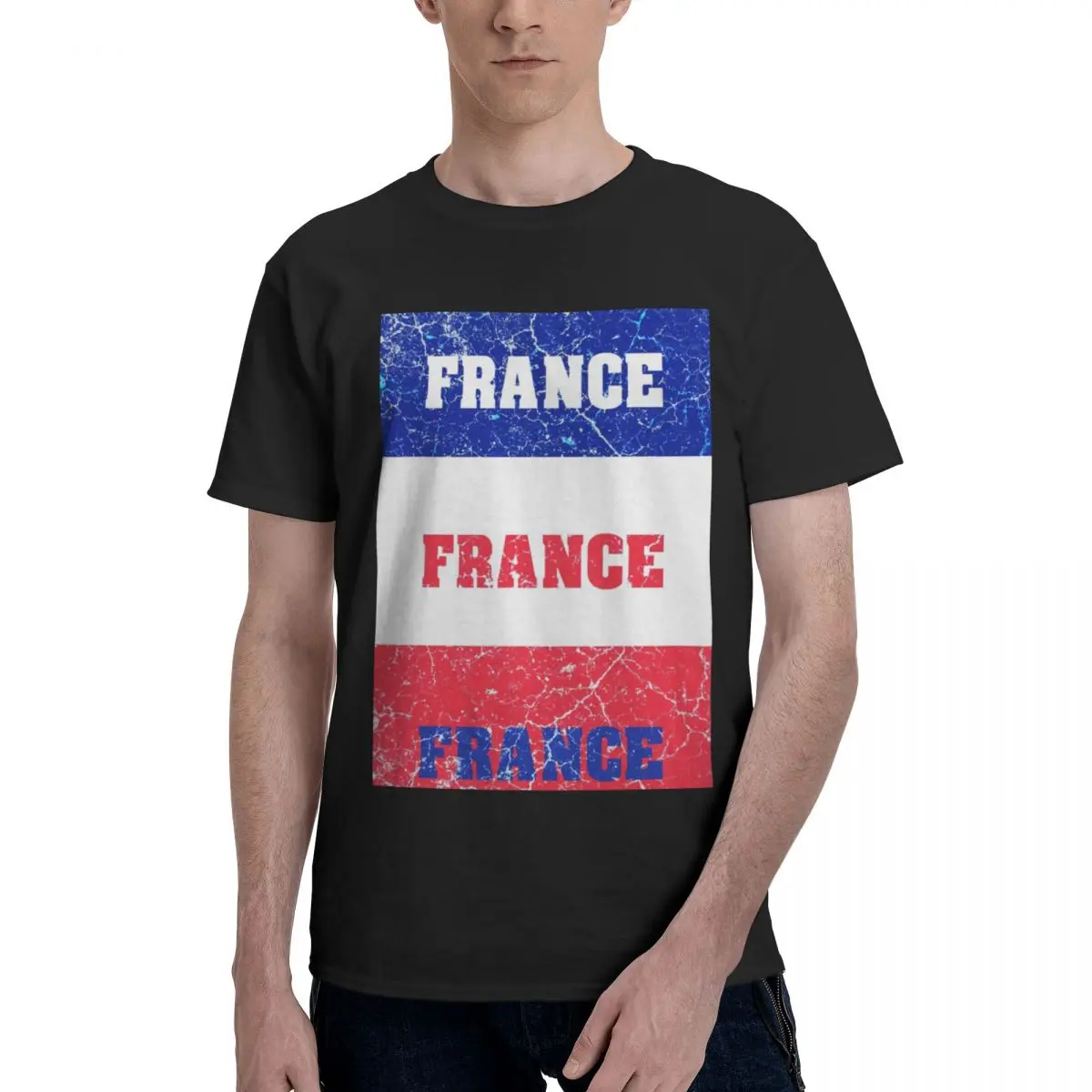

Motion Distressed France Flag Tshirt Championship Graphic Vintage High quality Leisure USA Size
