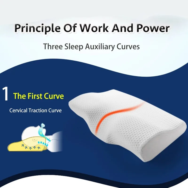 

Comfortable Slow Rebound Latex Neck Pillow Orthopedic Memory Foam Cervical Pillows Bedding Cervical Vertebra Pain Alleviate Pad