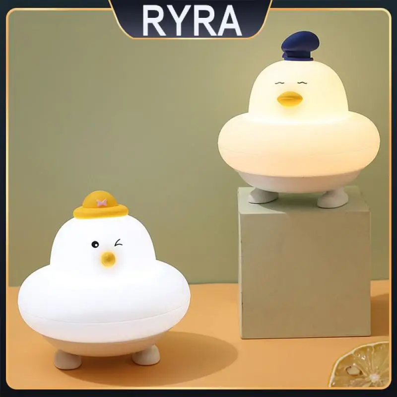 

Cute Lamp Table Lamp Cartoon Cute Soft Sleep Desk Light Kids Baby Toy Atmosphere Night Lamp Gifts Chicken Shape Clapping Light