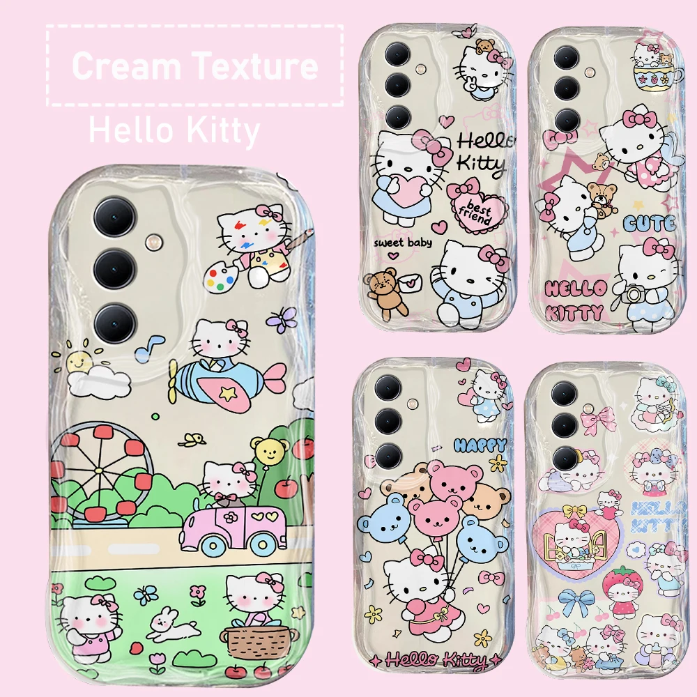 Чехол Sanrio с объемными волнами Hello Kitty для Samsung A73 A72 A71 ...